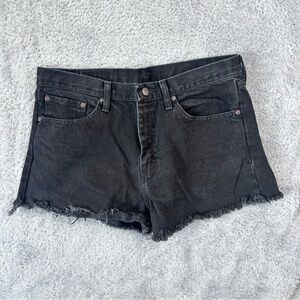 Wrangler Black Denim Cutoff Jean Shorts  Men’s Sz 33